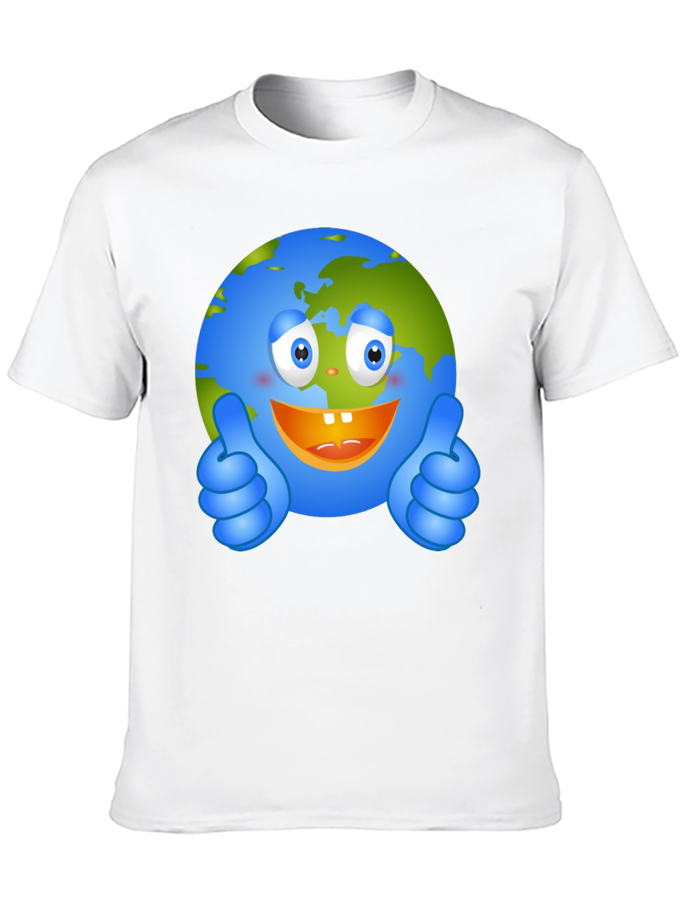 Happy Earth Graphic Tee - Black Crew Neck T-Shirt