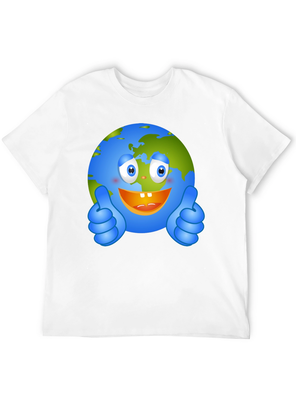 Happy Earth Graphic Tee - Black Crew Neck T-Shirt