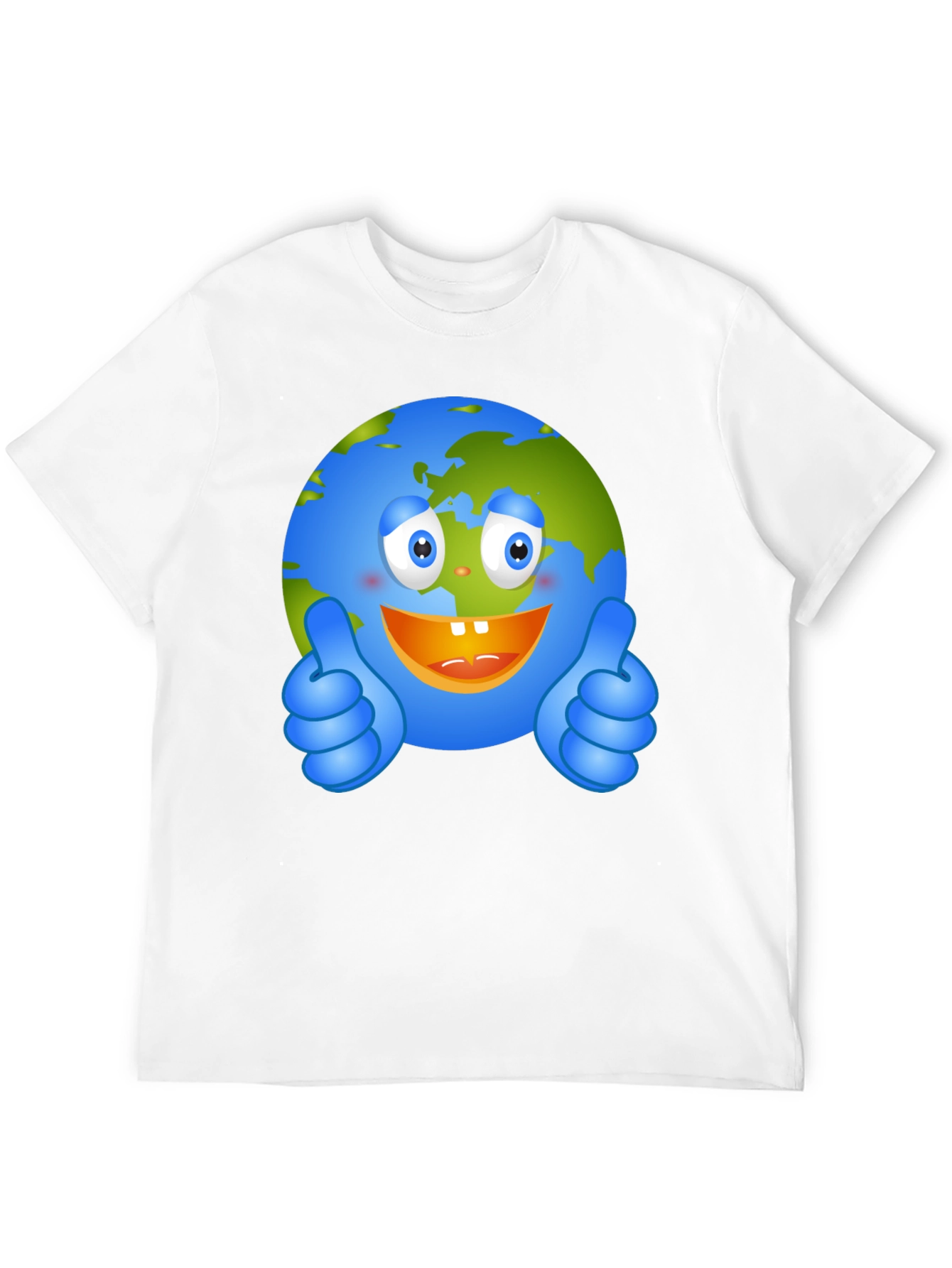 Happy Earth Graphic Tee - Black Crew Neck T-Shirt