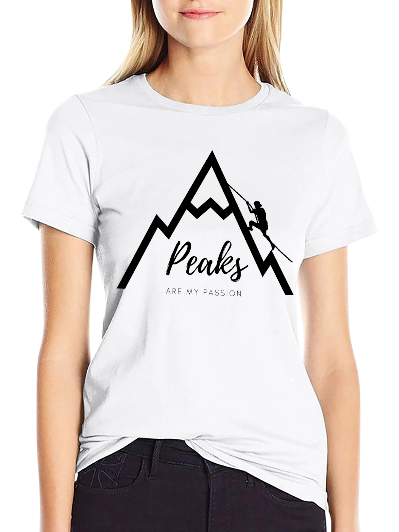 Peaks Are My Passion Black Graphic Tee