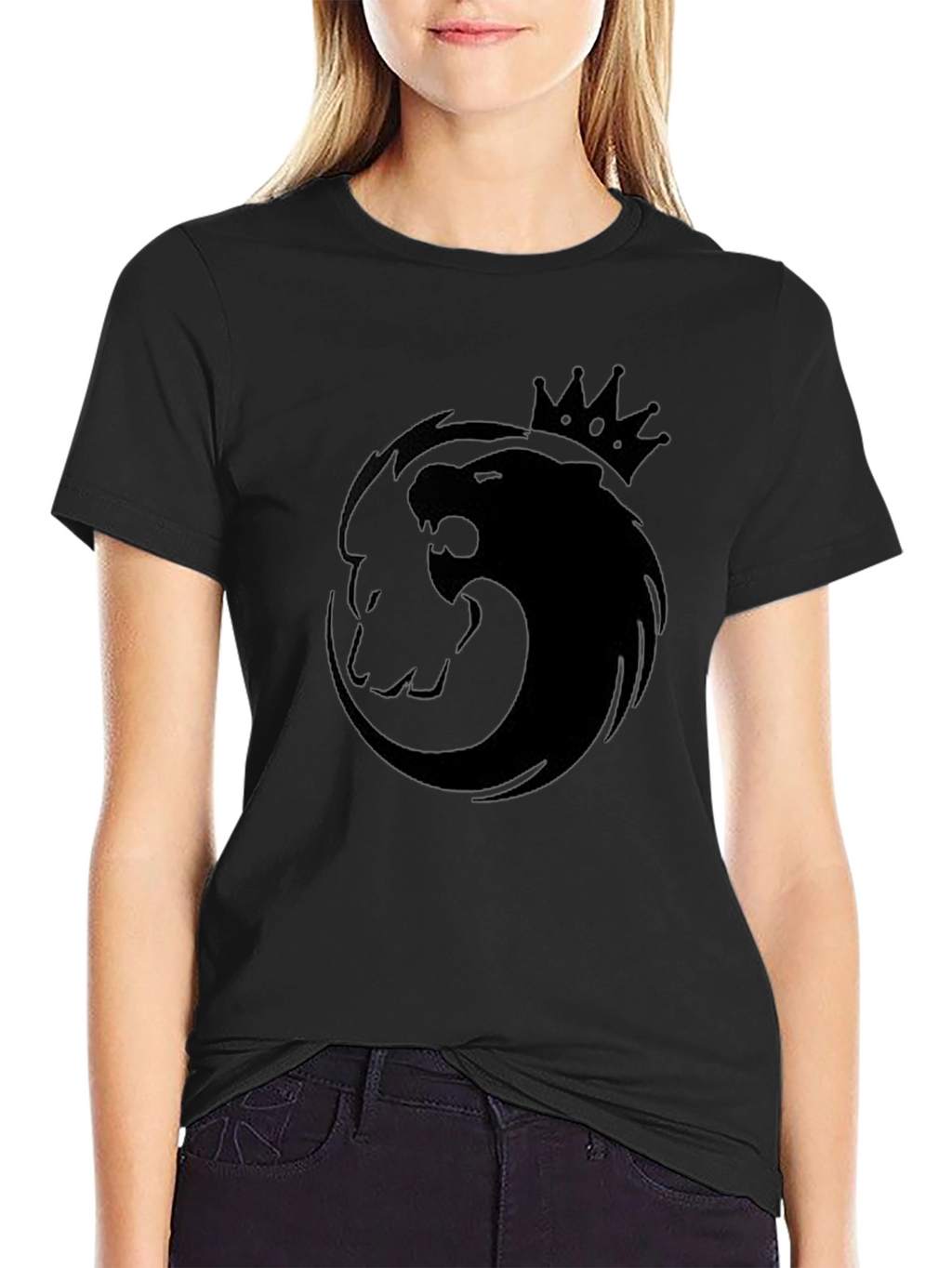 King Lion Graphic T-Shirt - Black