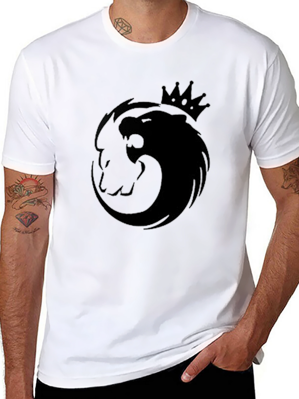 King Lion Graphic T-Shirt - Black