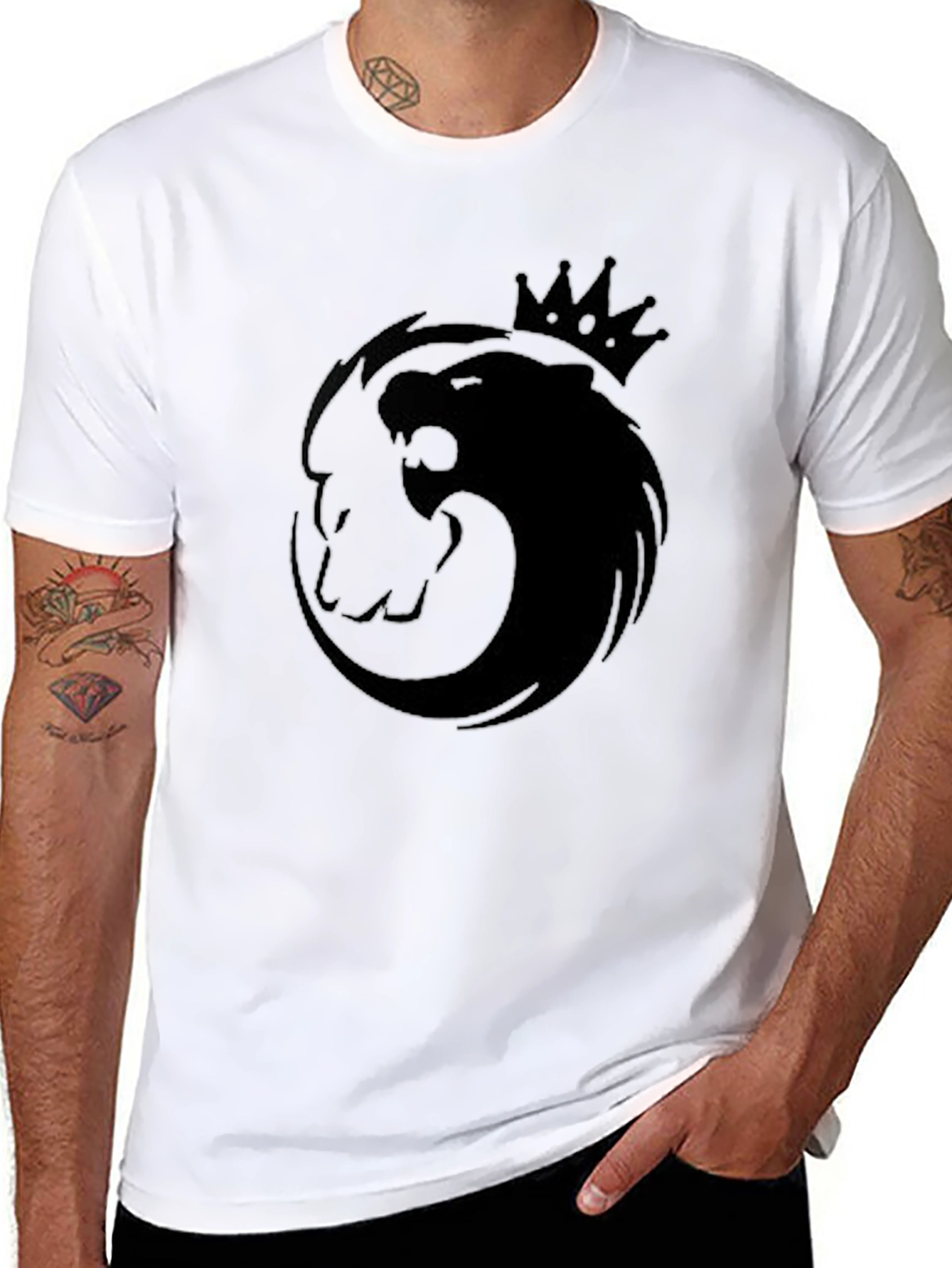 King Lion Graphic T-Shirt - Black