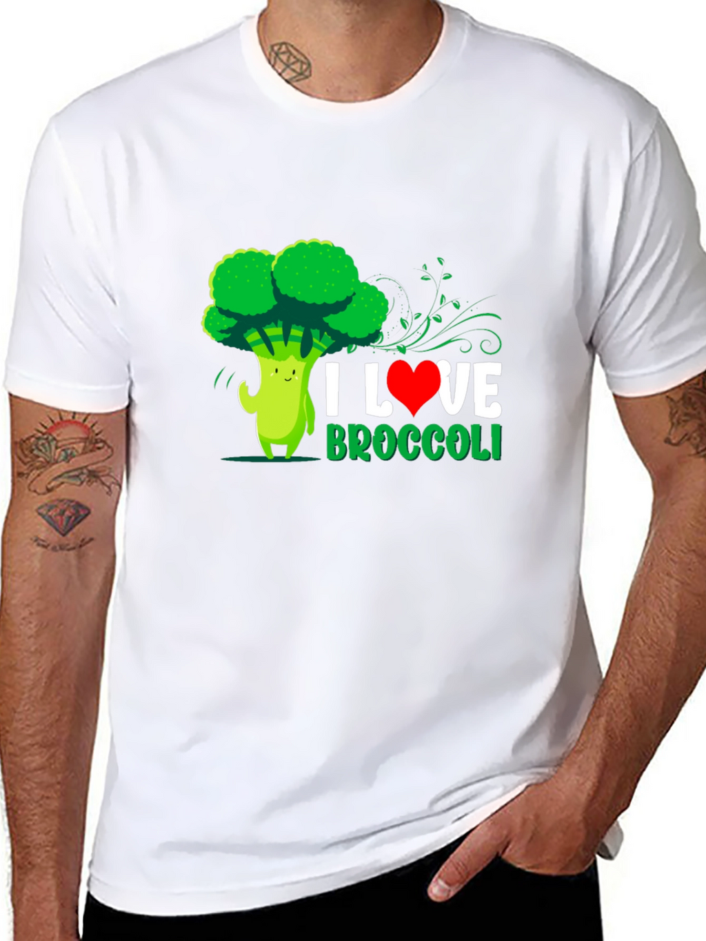 I Love Broccoli Graphic T-Shirt