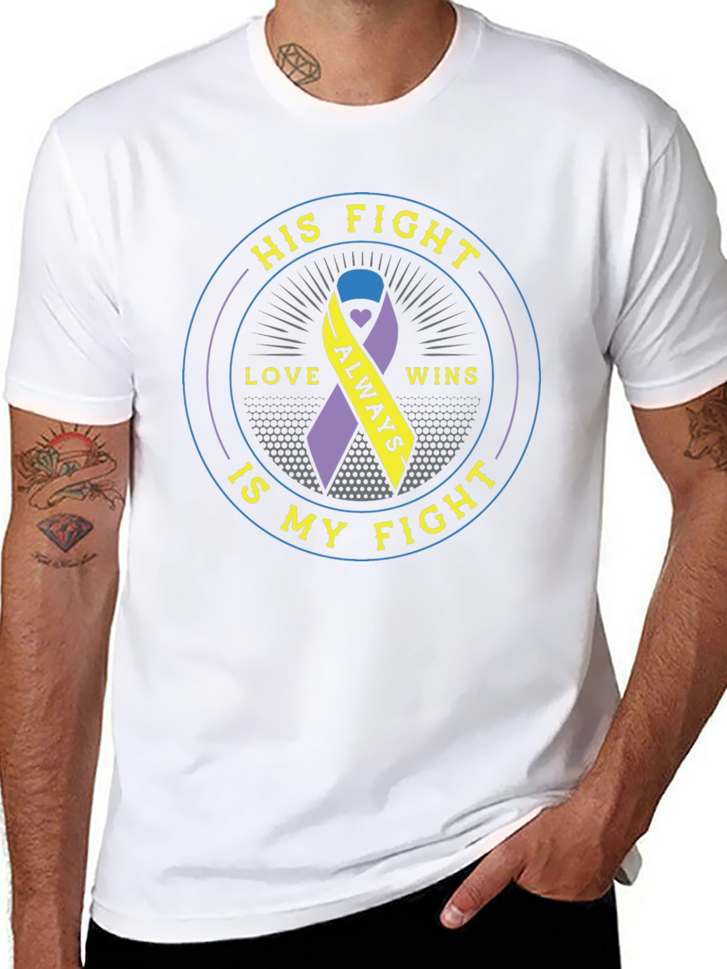 His Fight Is My Fight Awareness Ribbon T-Shirt