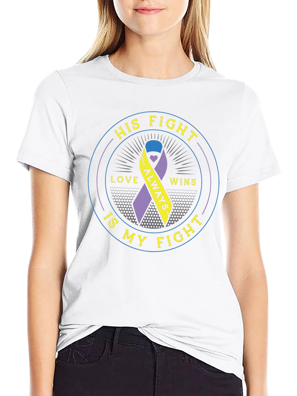 His Fight Is My Fight Awareness Ribbon T-Shirt