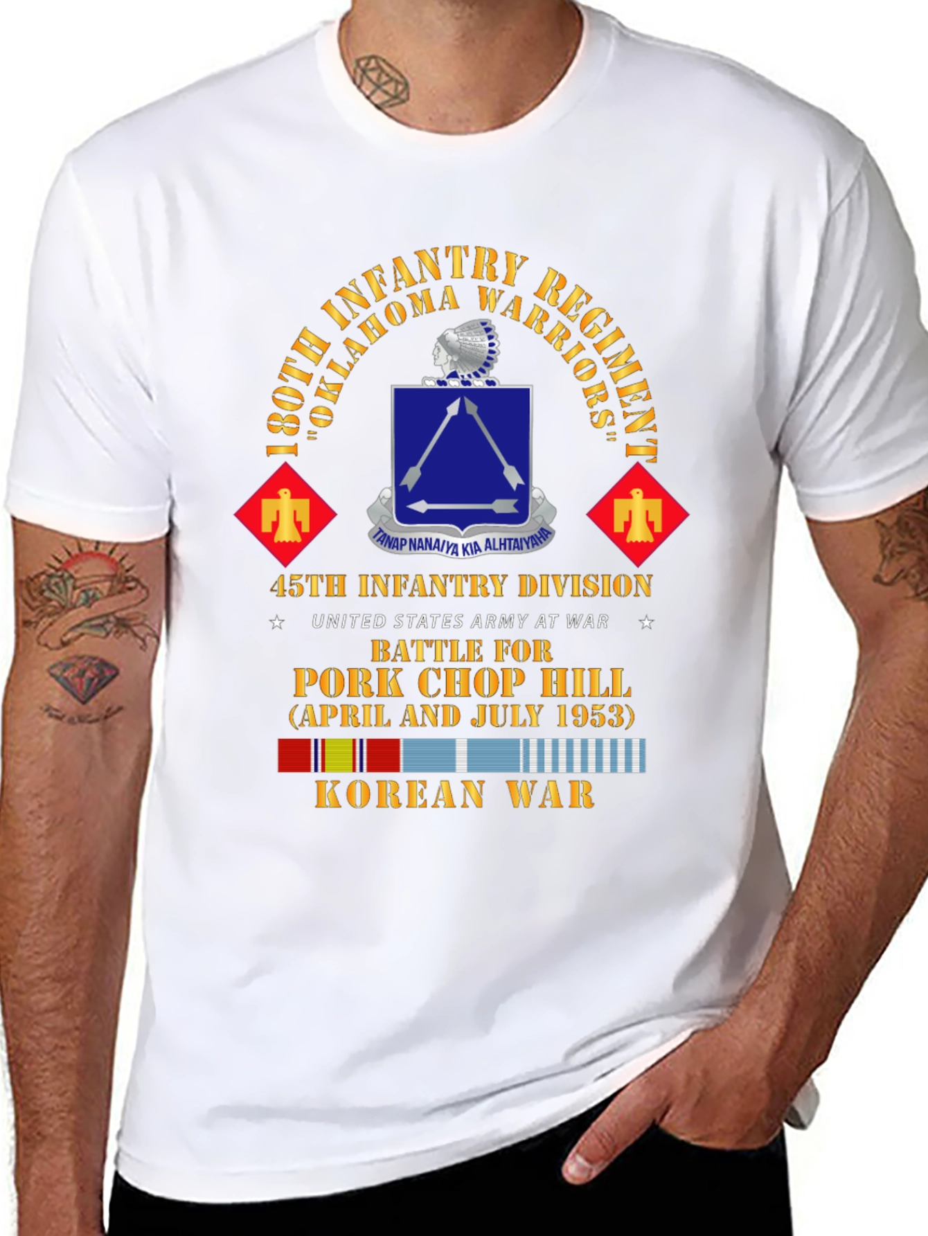 180th Infantry Regiment Korean War T-Shirt
