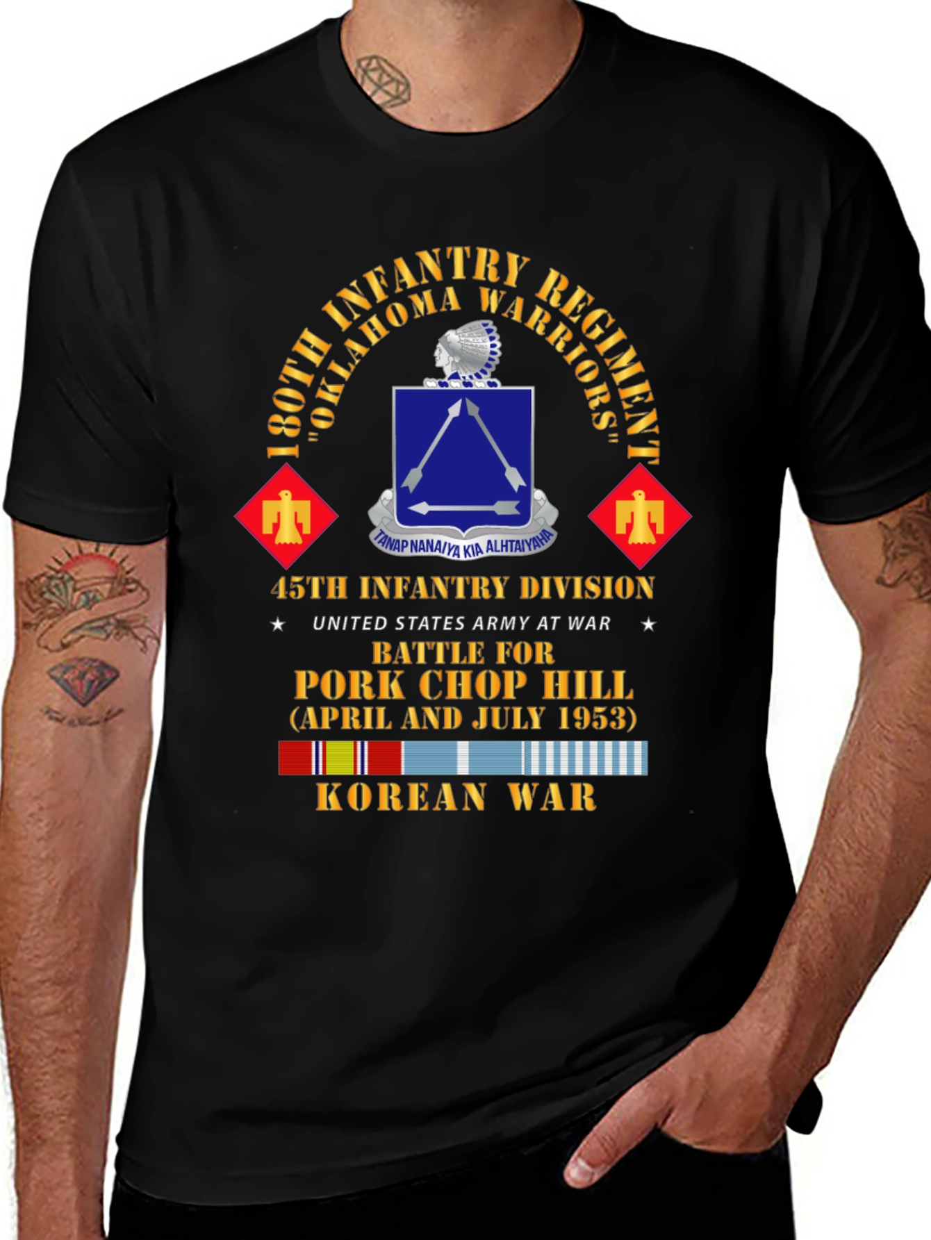 180th Infantry Regiment Korean War T-Shirt