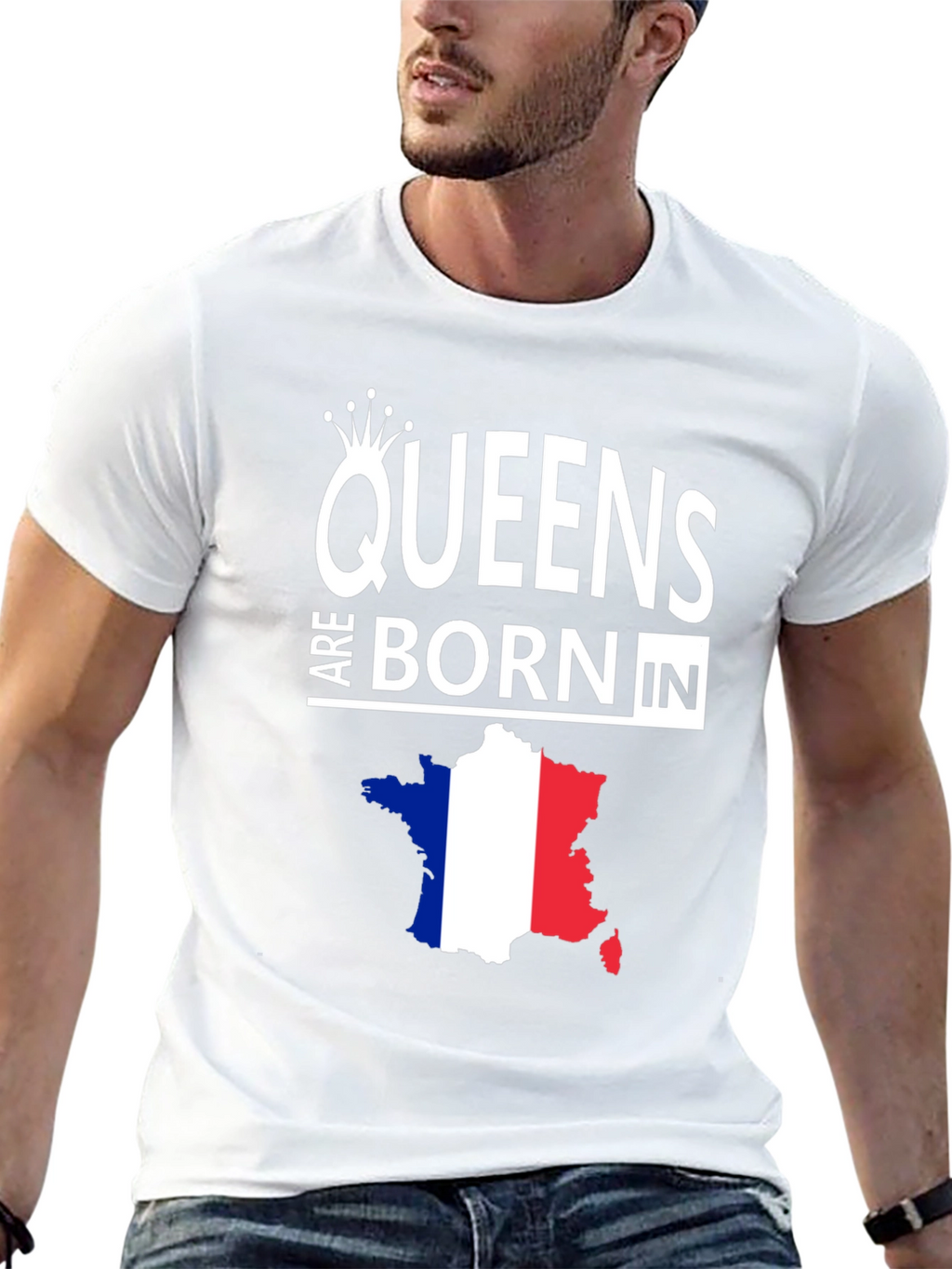 Queens Are Born In France Graphic Tee