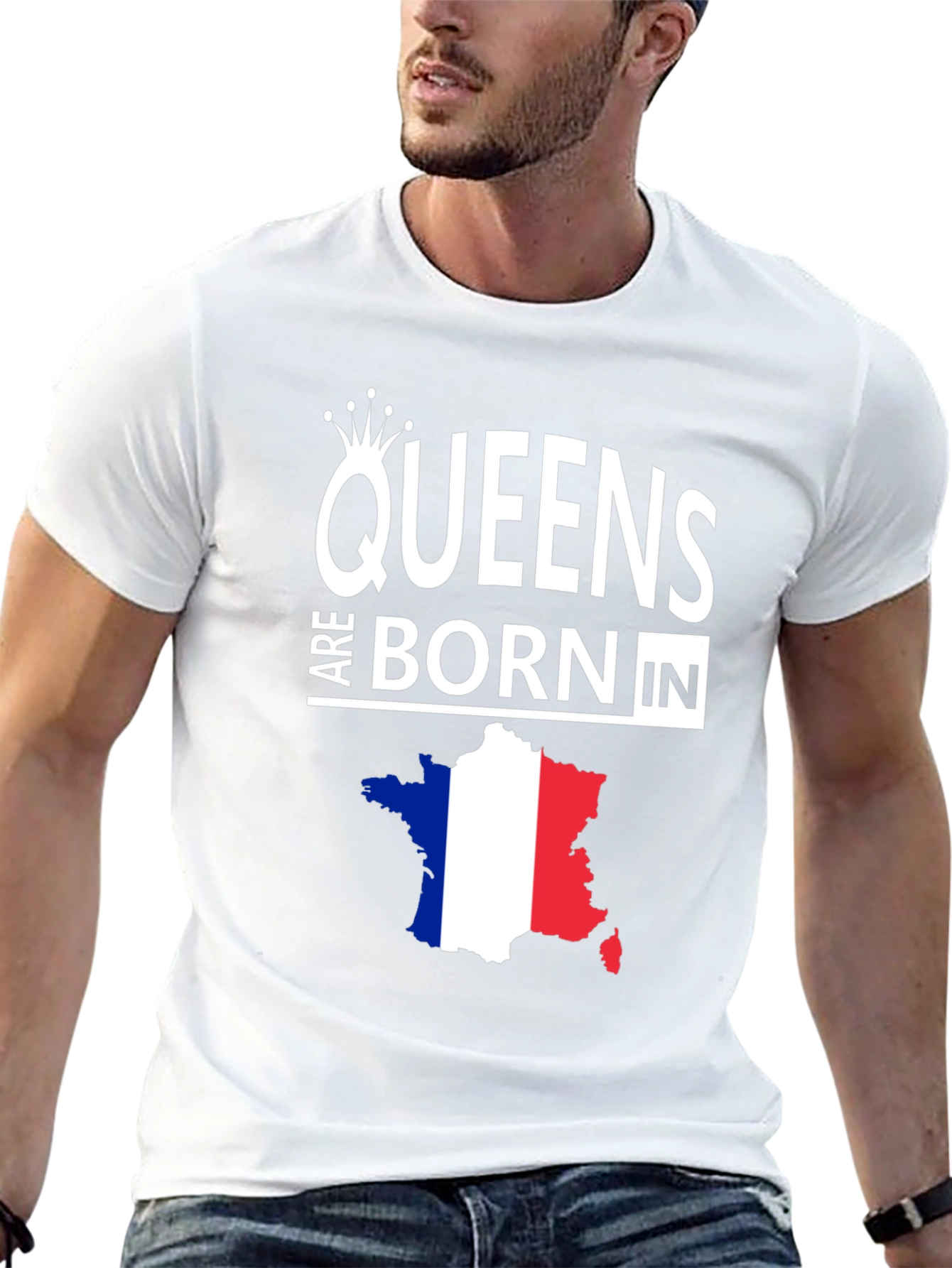 Queens Are Born In France Graphic Tee