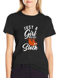 Just A Girl Who Loves Sloth T-Shirt