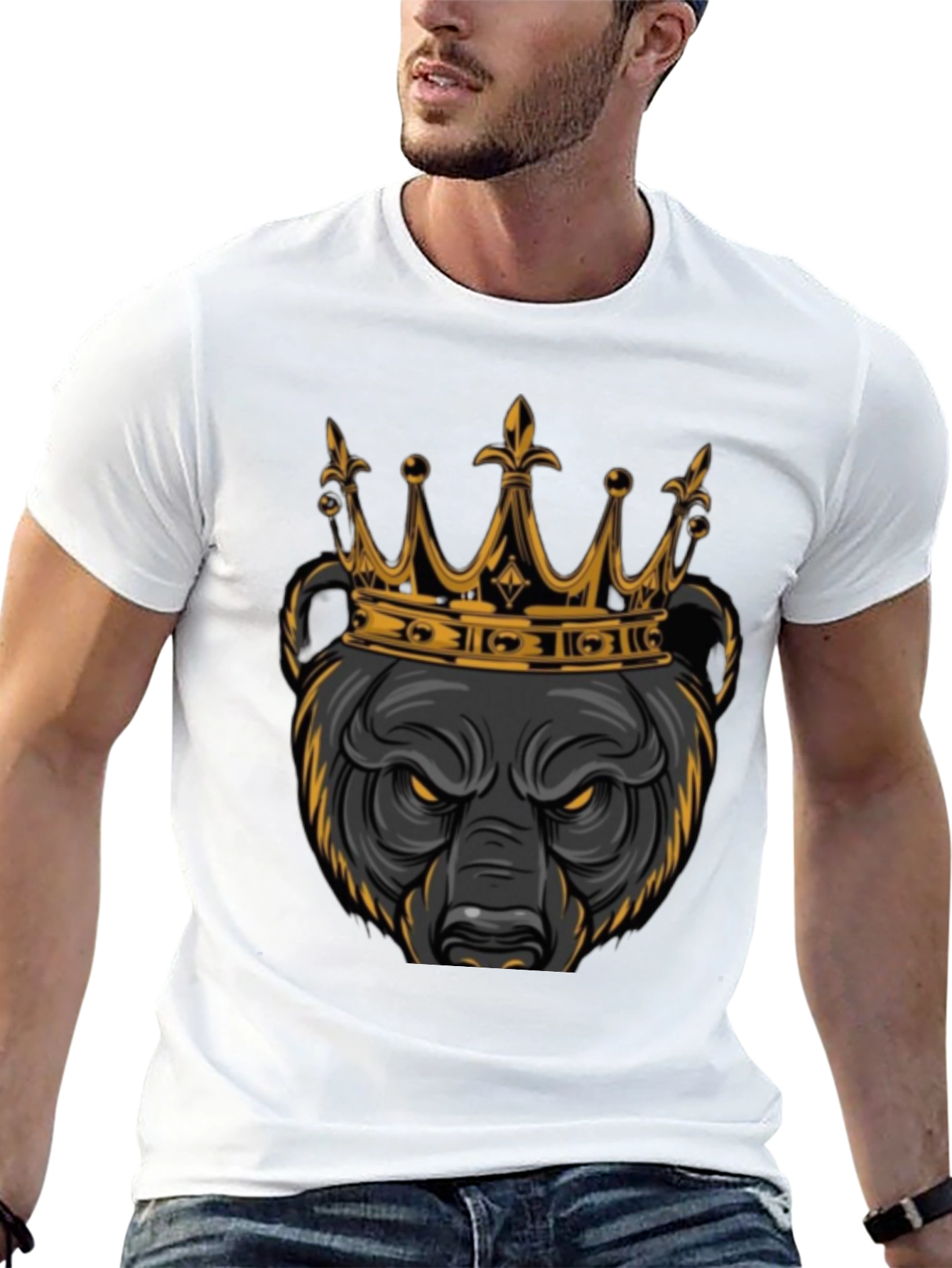 King Bear Graphic Tee - Mens Black T-Shirt