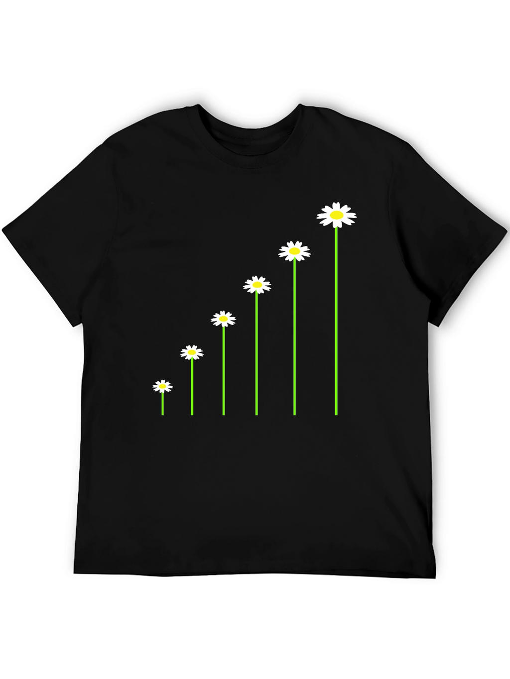 Daisy Ascent Tee - Black Casual Graphic T-Shirt