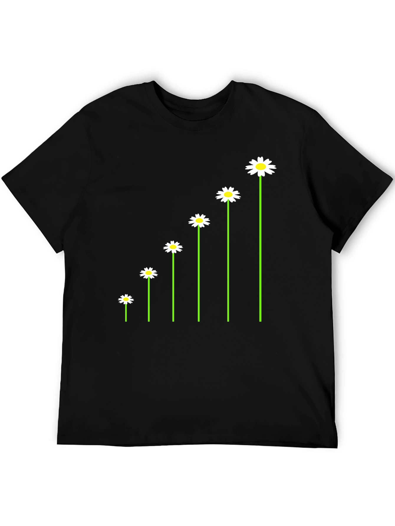 Daisy Ascent Tee - Black Casual Graphic T-Shirt