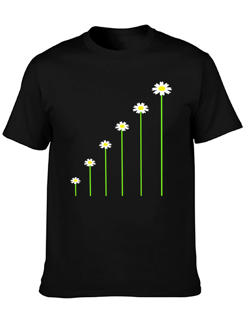 Daisy Ascent Tee - Black Casual Graphic T-Shirt