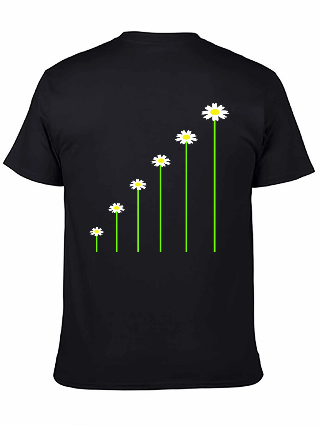 Daisy Ascent Tee - Black Casual Graphic T-Shirt