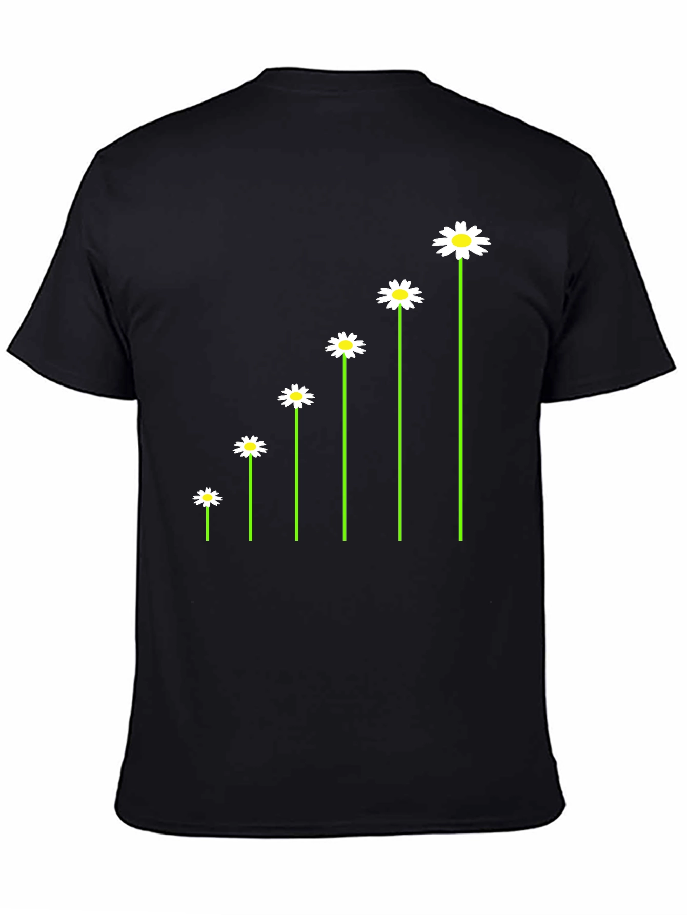 Daisy Ascent Tee - Black Casual Graphic T-Shirt