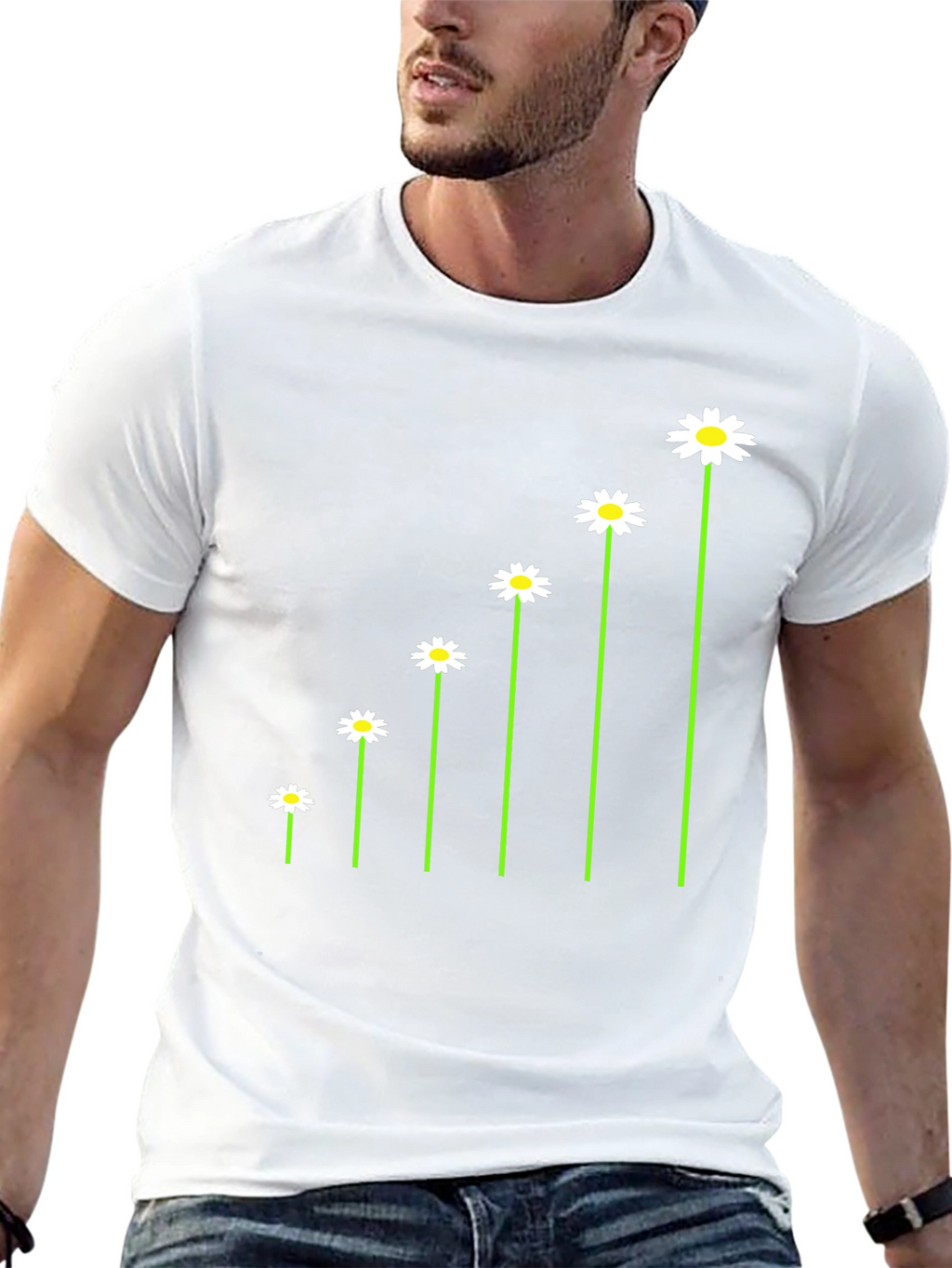 Daisy Ascent Tee - Black Casual Graphic T-Shirt