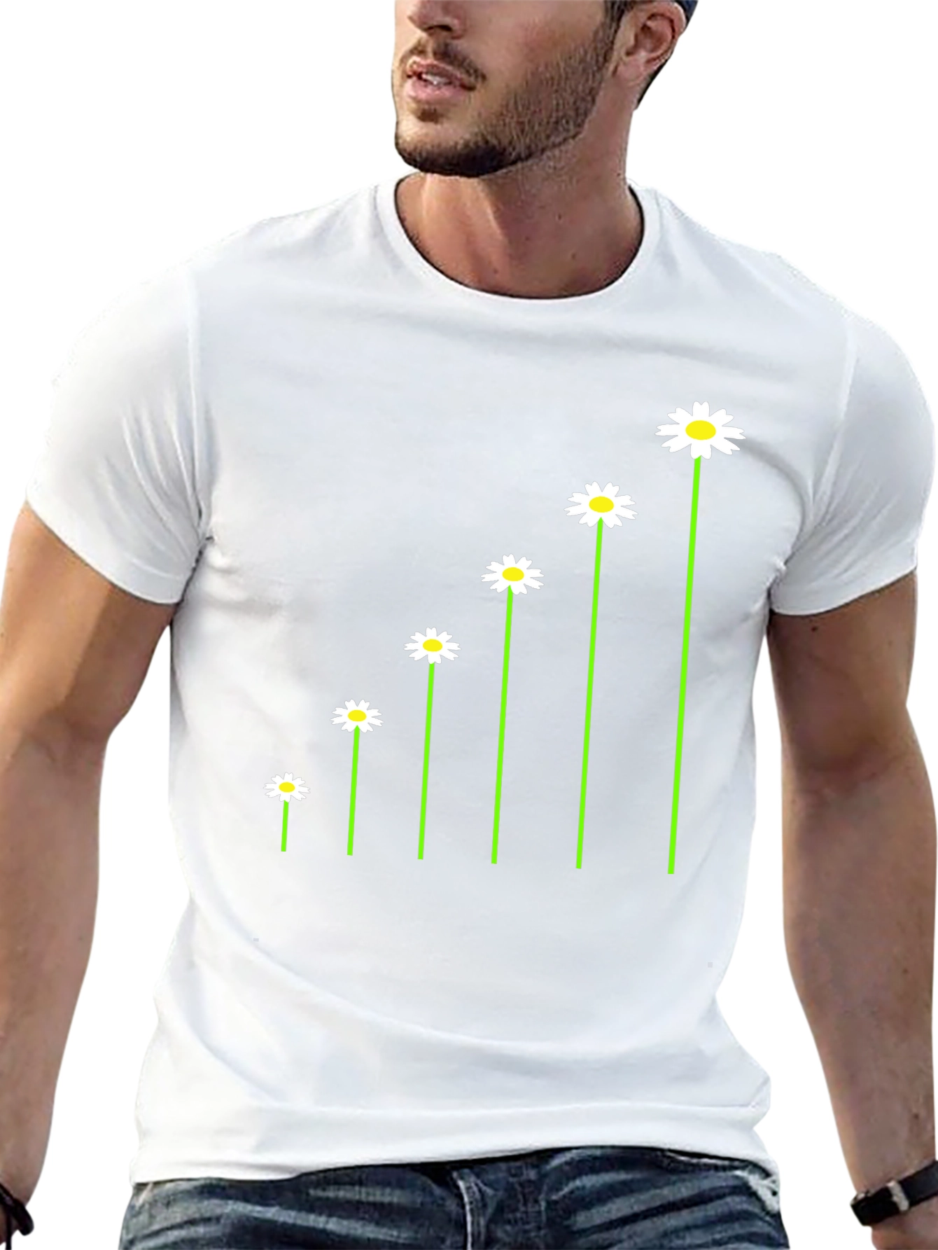 Daisy Ascent Tee - Black Casual Graphic T-Shirt
