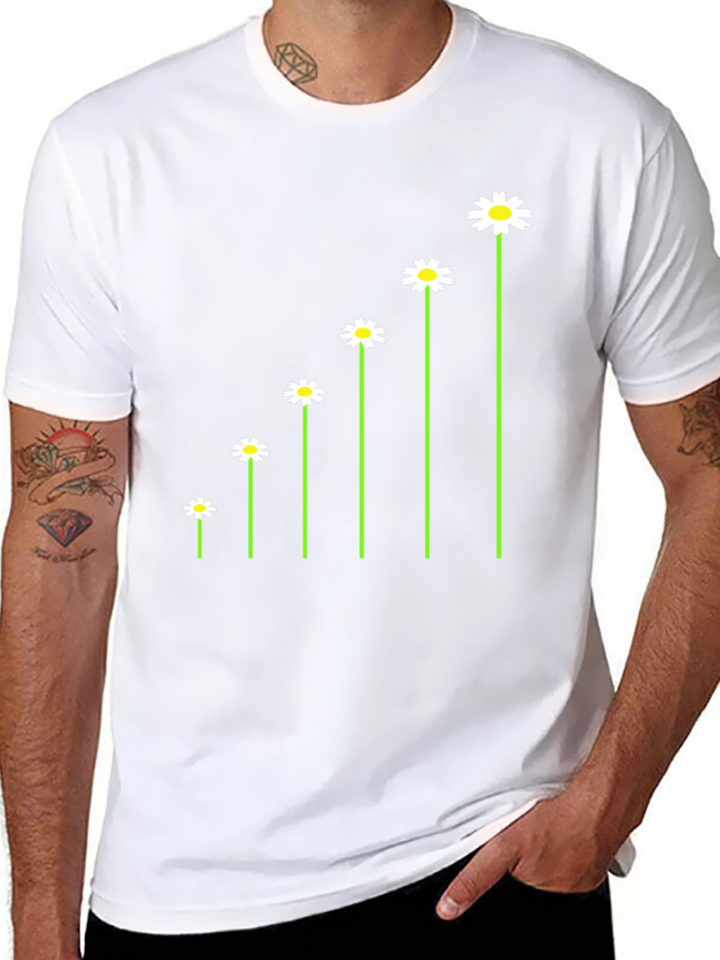 Daisy Ascent Tee - Black Casual Graphic T-Shirt