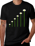 Daisy Ascent Tee - Black Casual Graphic T-Shirt