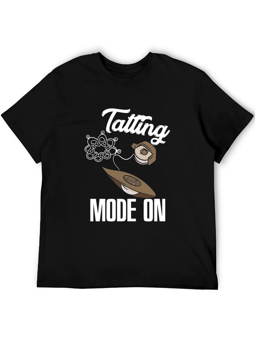 Tatting Mode On Graphic Tee - Crafting Apparel