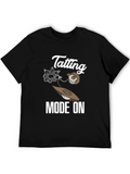 Tatting Mode On Graphic Tee - Crafting Apparel