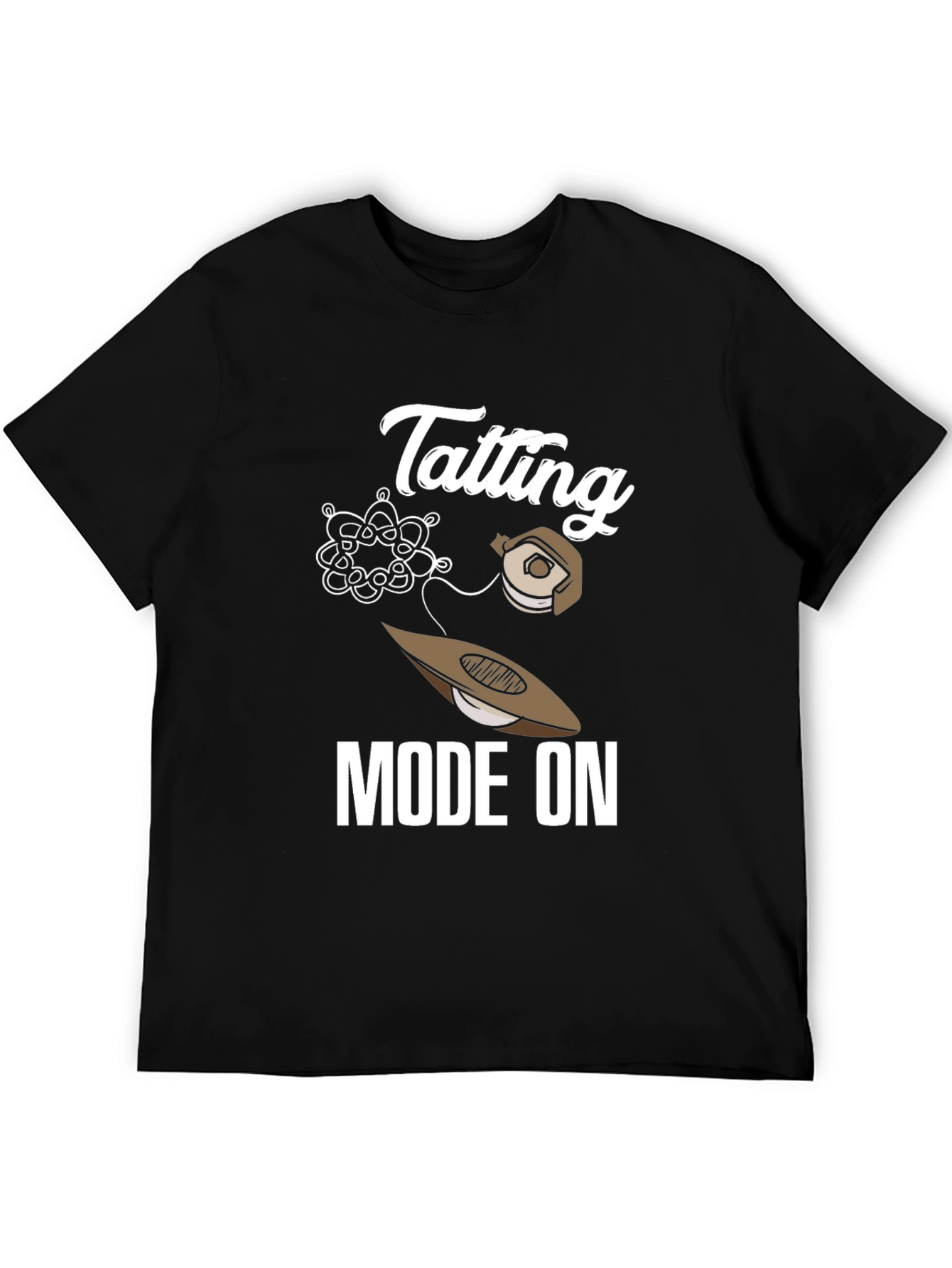 Tatting Mode On Graphic Tee - Crafting Apparel