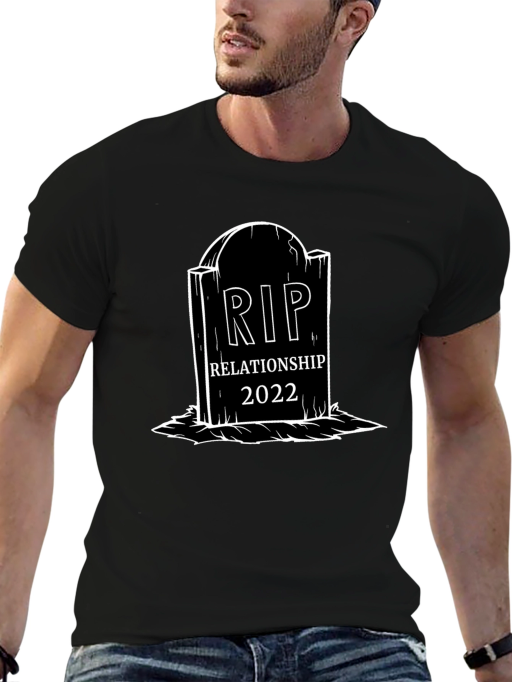 RIP Relationship 2022 Graphic Tee - Black Cotton T-Shirt