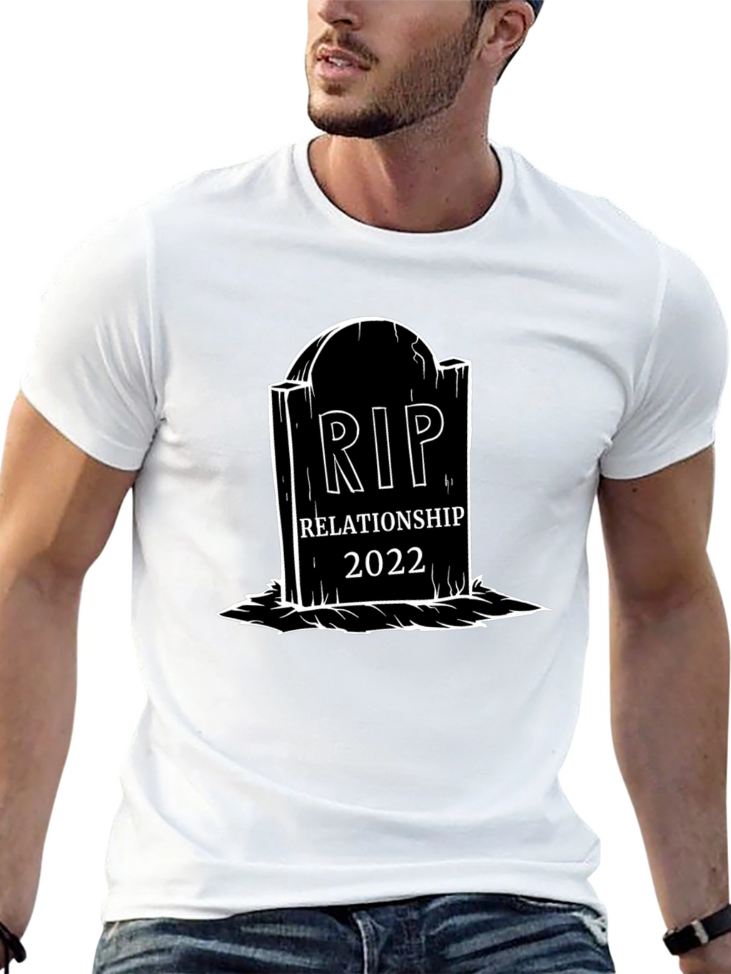 RIP Relationship 2022 Graphic Tee - Black Cotton T-Shirt