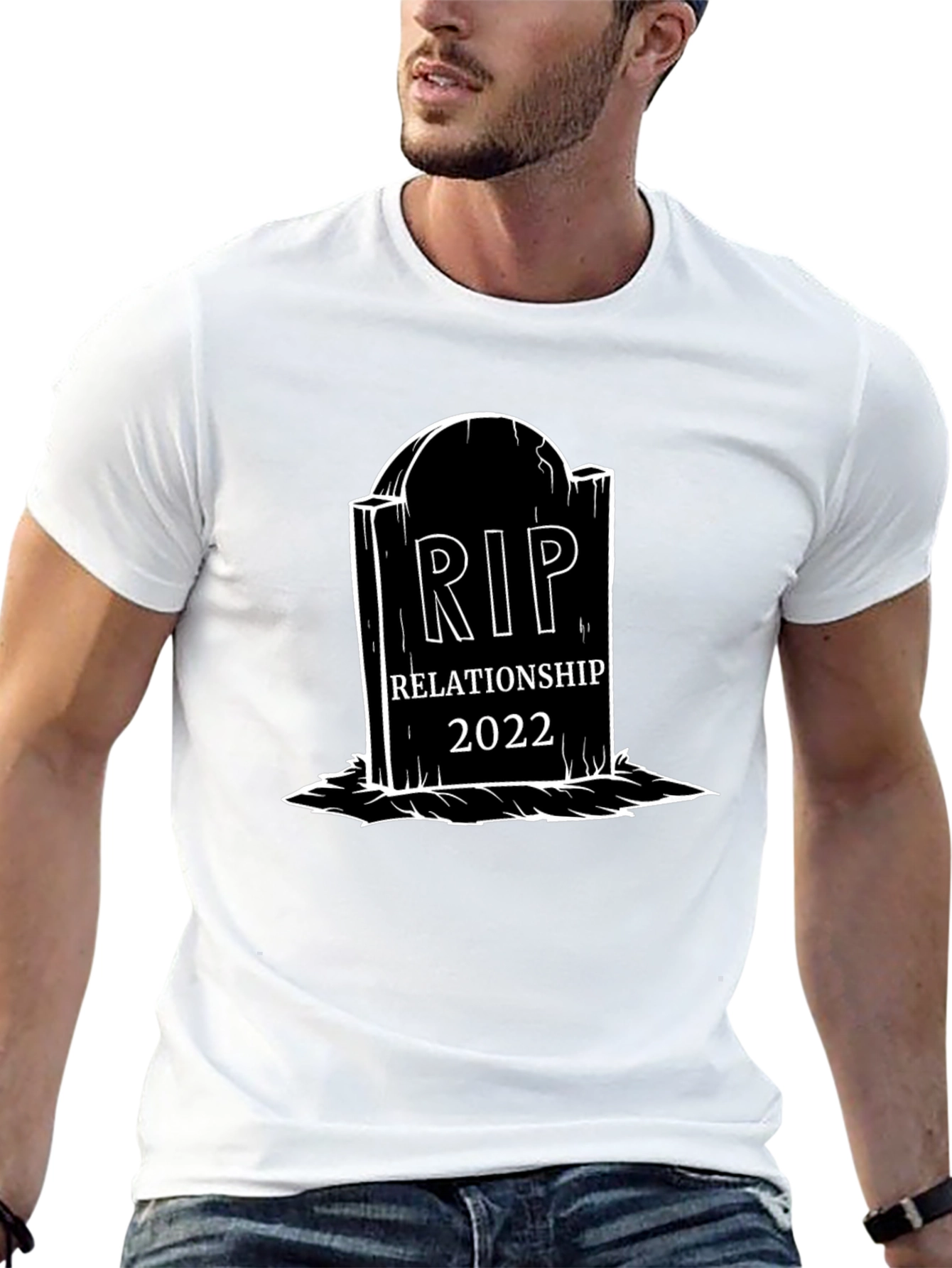 RIP Relationship 2022 Graphic Tee - Black Cotton T-Shirt