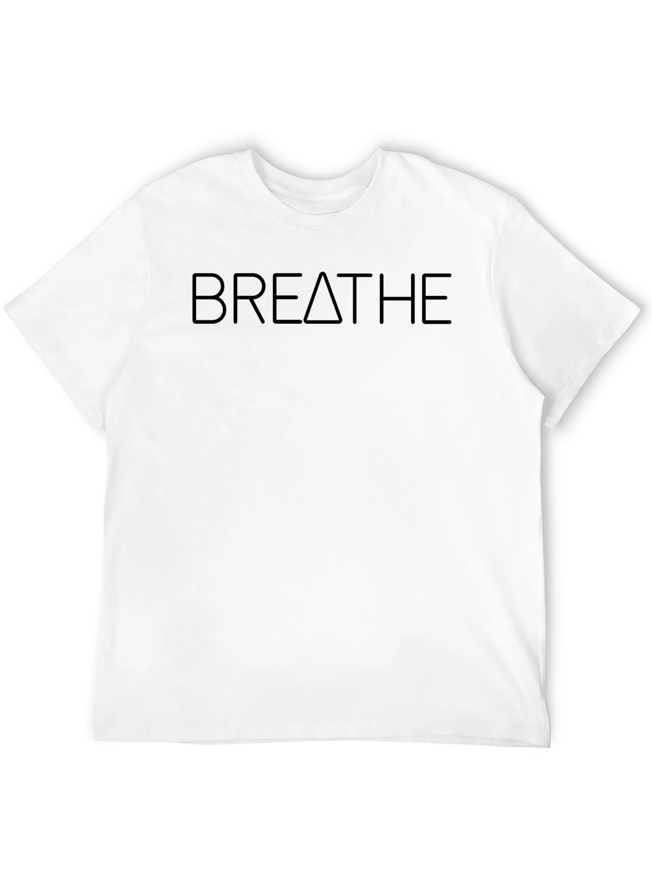 Minimalist Breathe Graphic Black T-Shirt