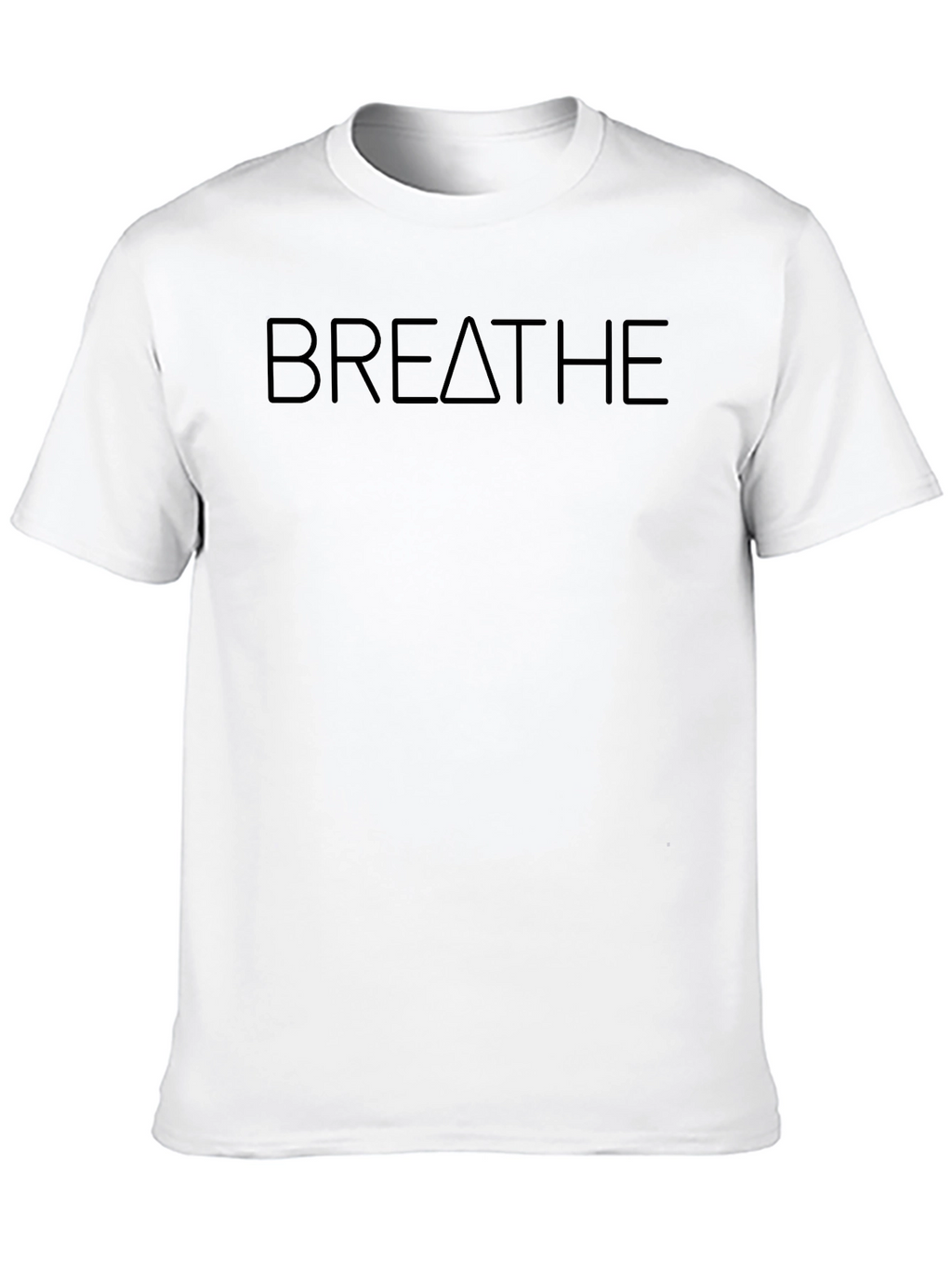 Minimalist Breathe Graphic Black T-Shirt