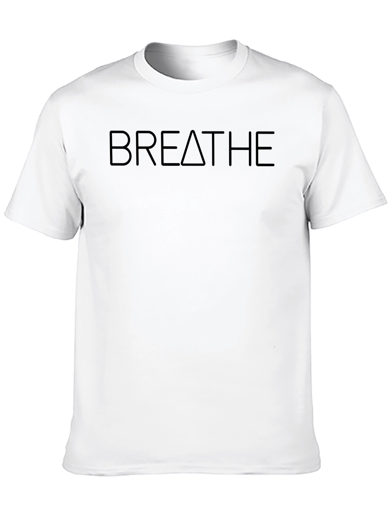 Minimalist Breathe Graphic Black T-Shirt