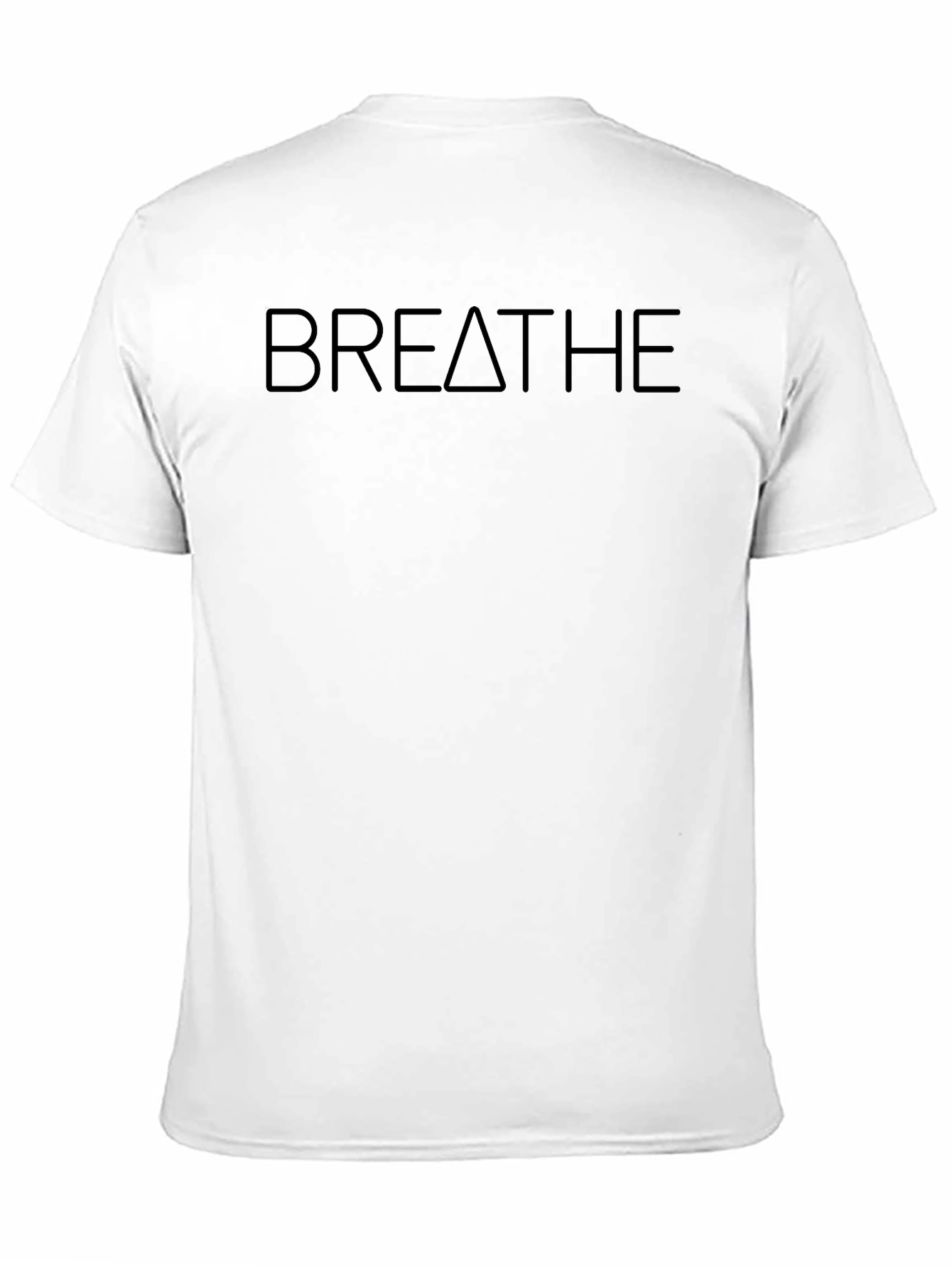 Minimalist Breathe Graphic Black T-Shirt