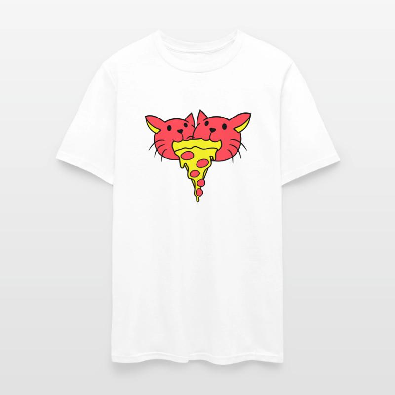 2 Cats Food Salami Pizza Fast Food Hunger Team Fun