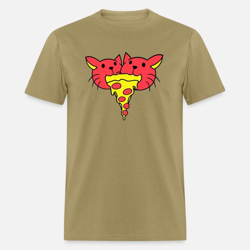 2 Cats Food Salami Pizza Fast Food Hunger Team Fun