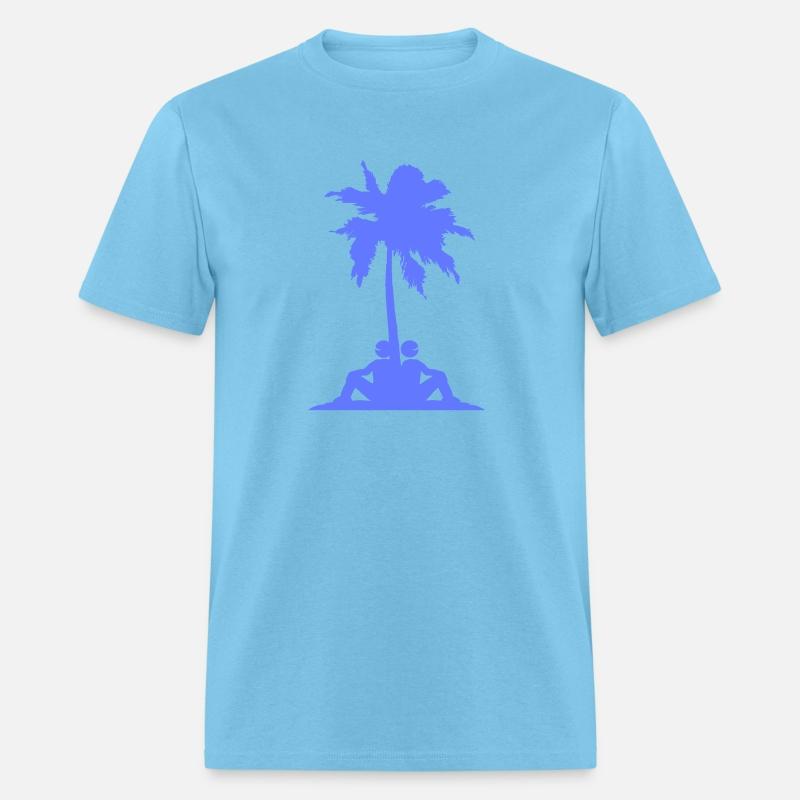 2 Men Team Palm Two Friends Crew Island Vacation