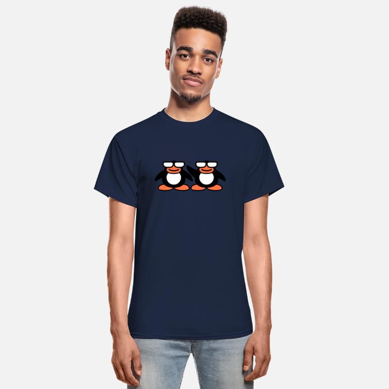 2 Penguins Nerd Horn-Rimmed Glasses Geek Team Crew