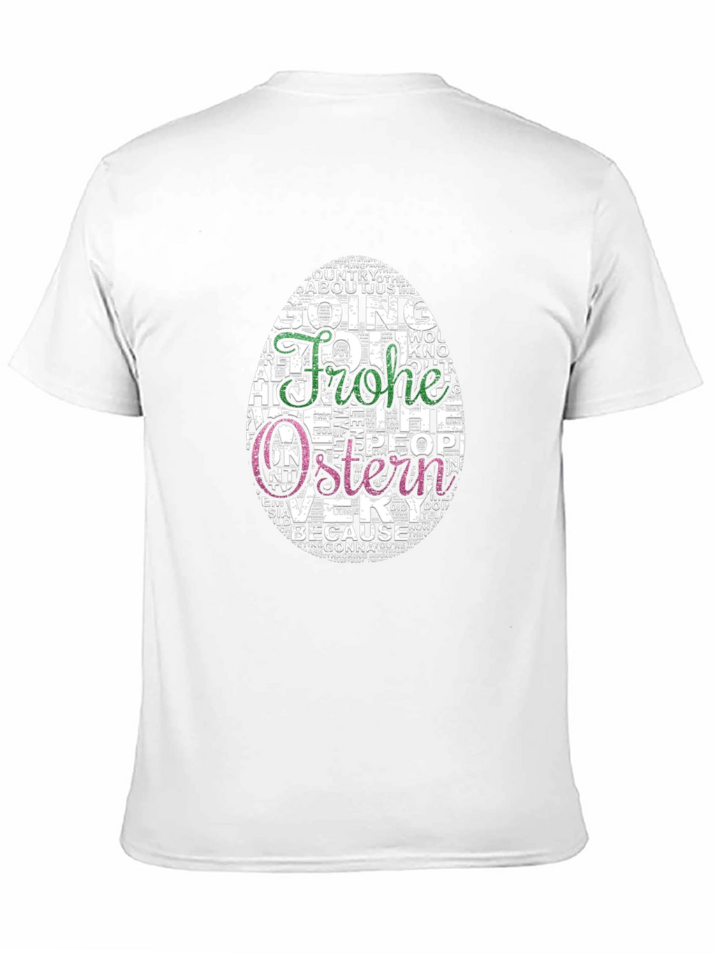 Frohe Ostern Easter Egg Word Art T-Shirt
