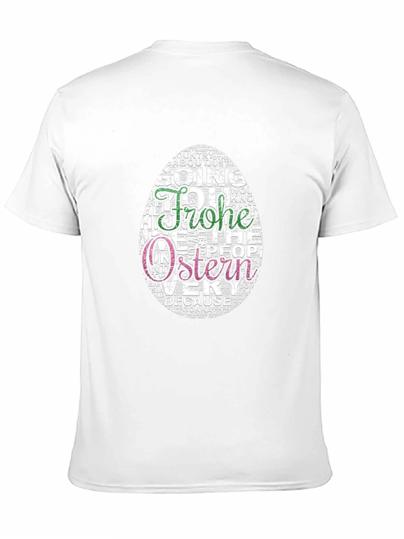 Frohe Ostern Easter Egg Word Art T-Shirt