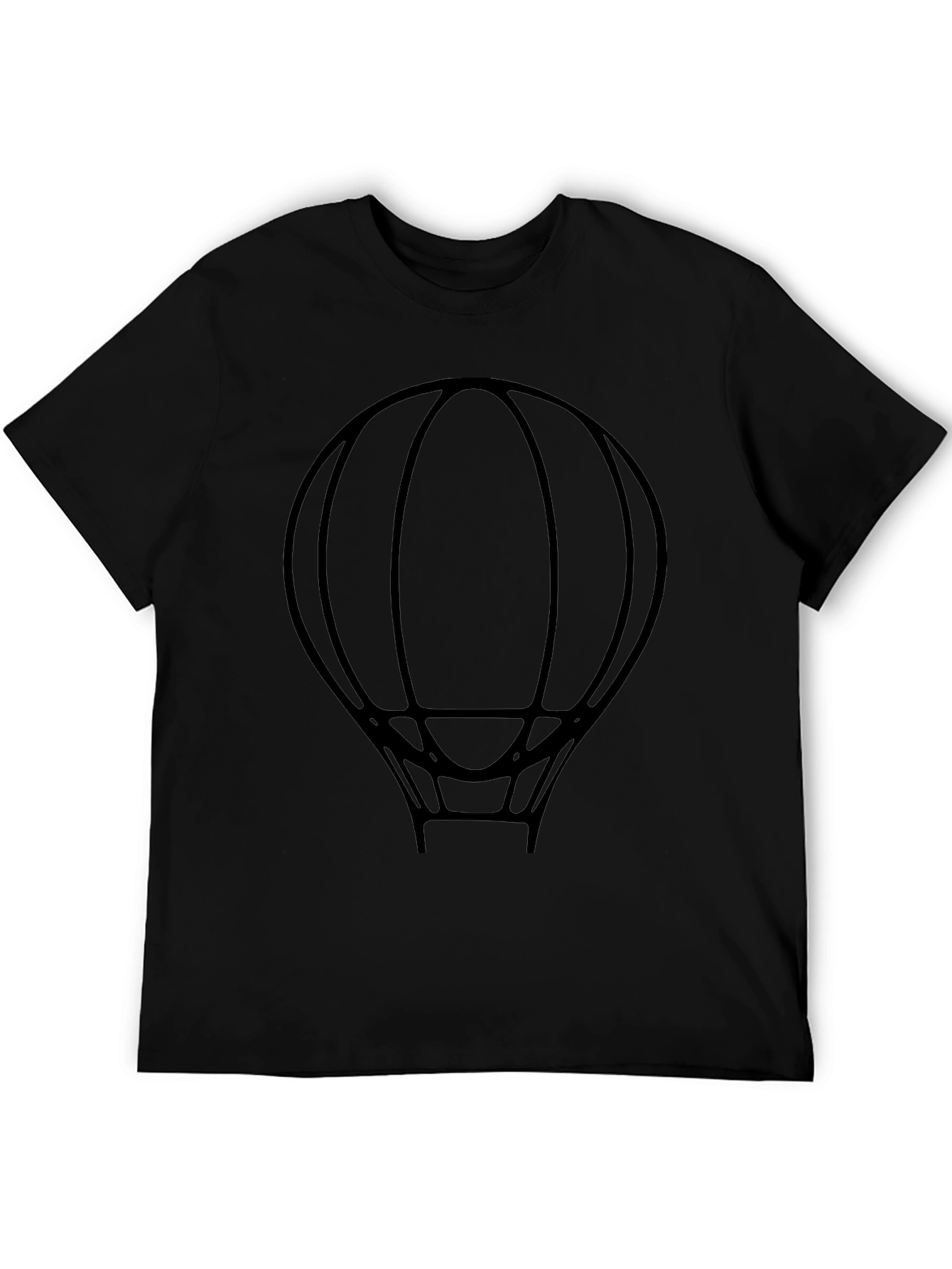 Hot Air Balloon Graphic T-Shirt - Black