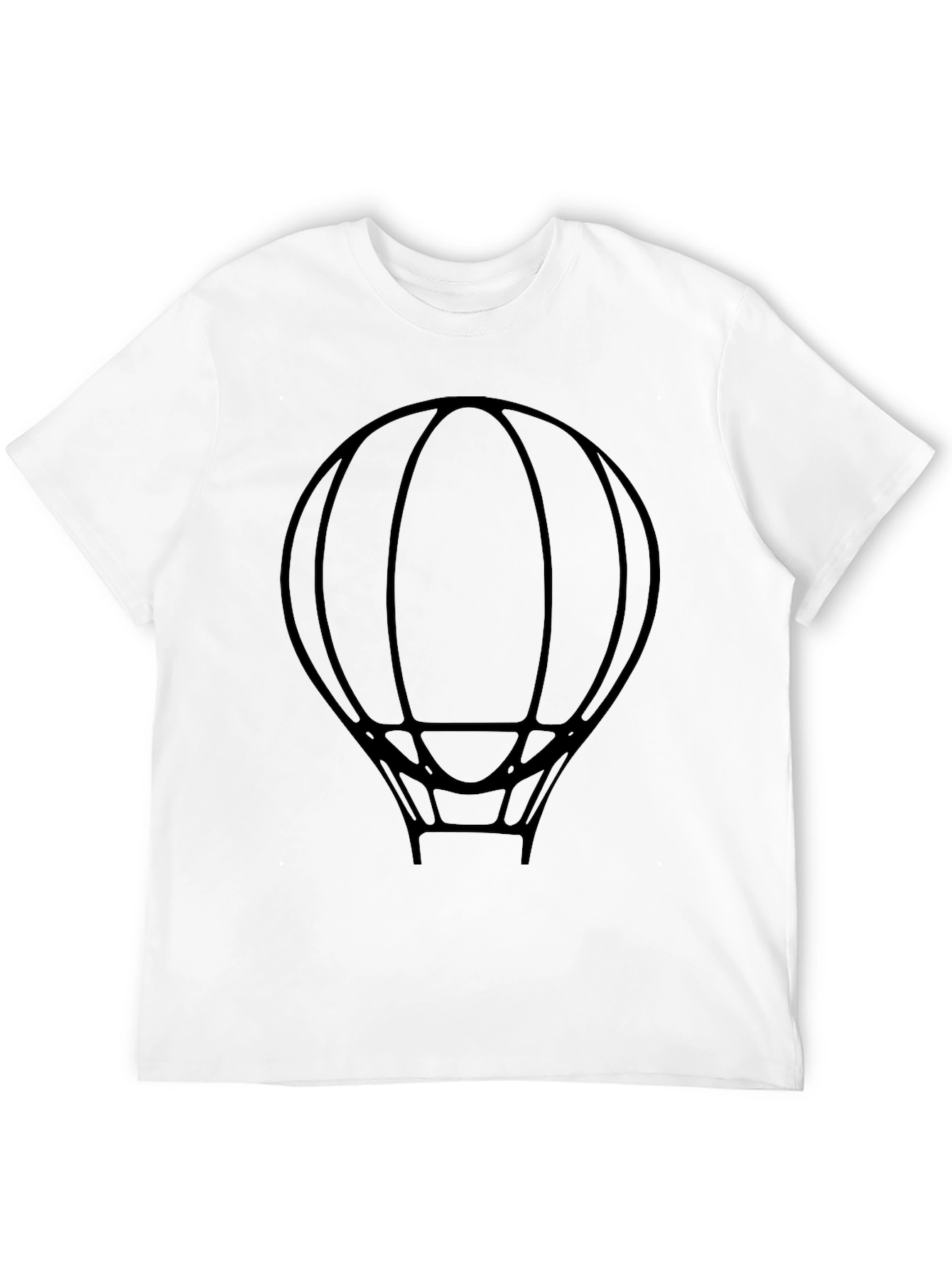 Hot Air Balloon Graphic T-Shirt - Black