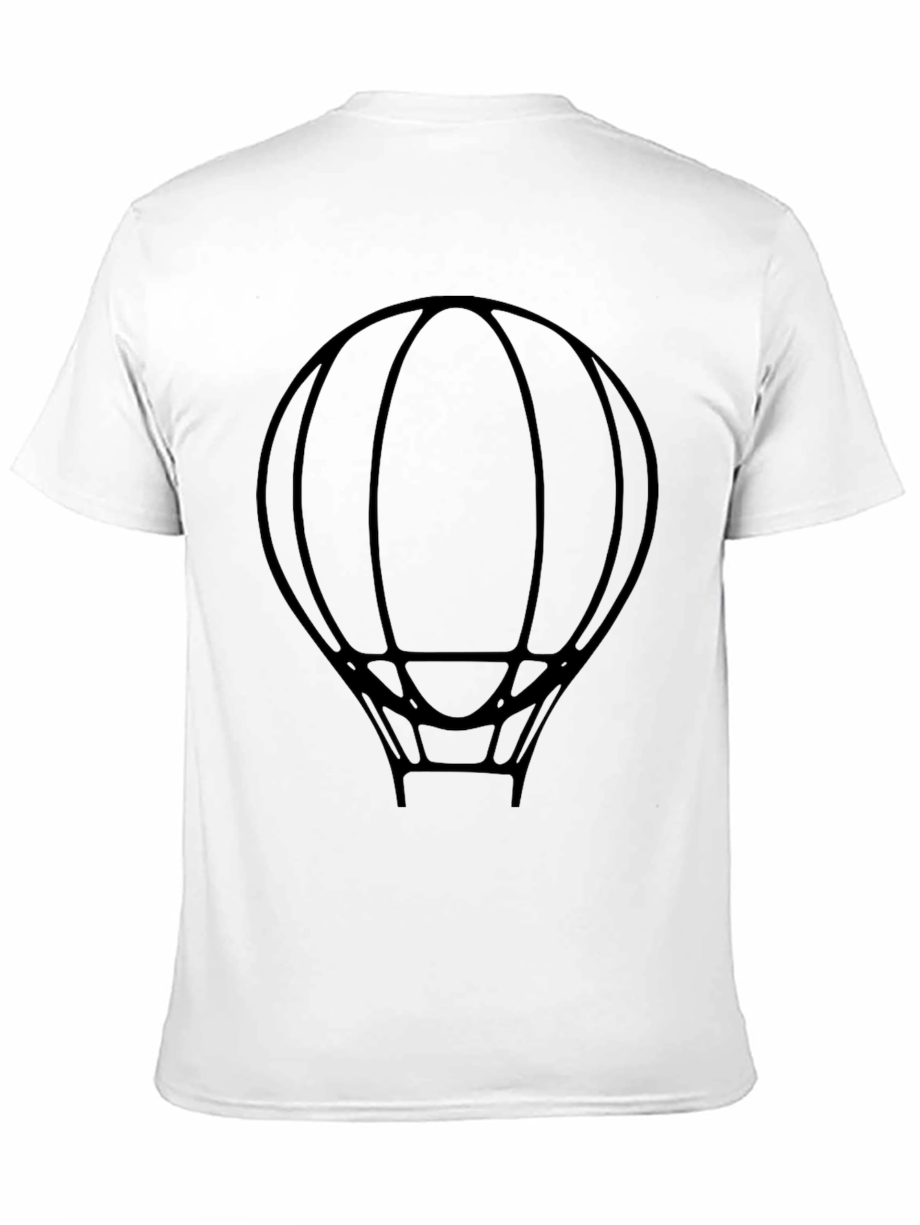 Hot Air Balloon Graphic T-Shirt - Black