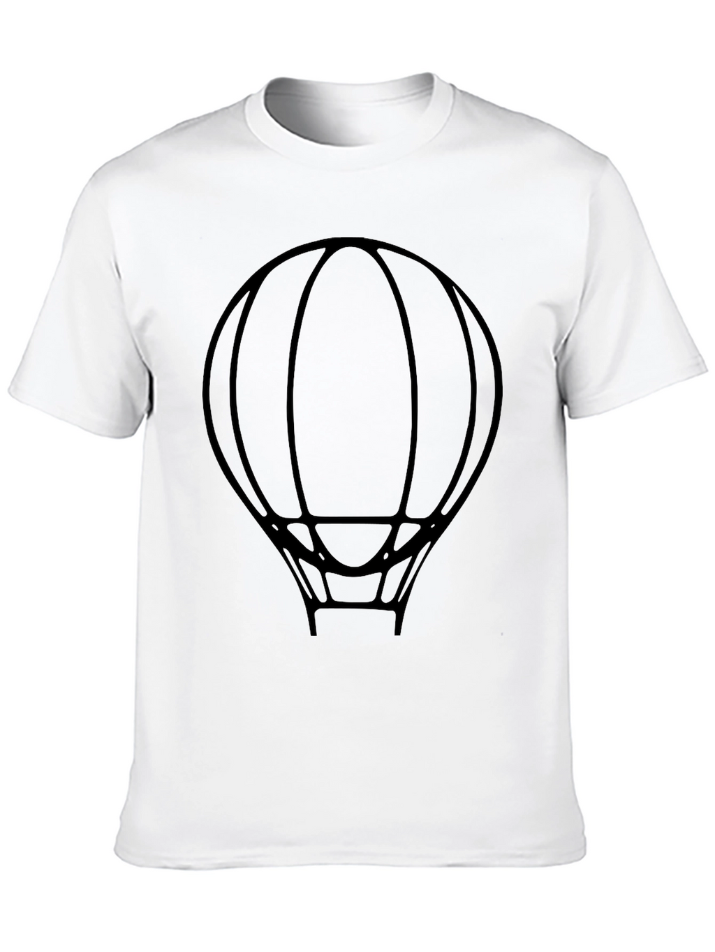 Hot Air Balloon Graphic T-Shirt - Black