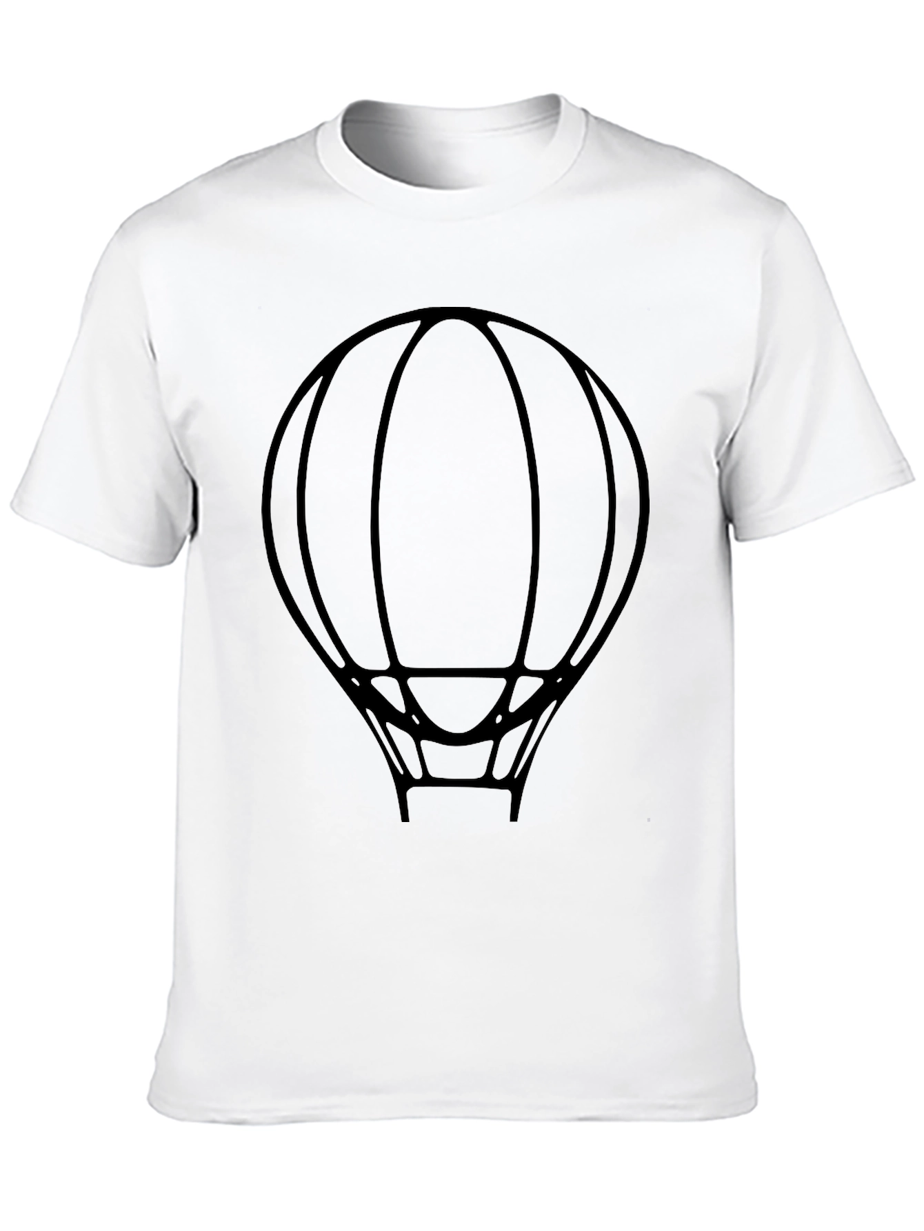 Hot Air Balloon Graphic T-Shirt - Black