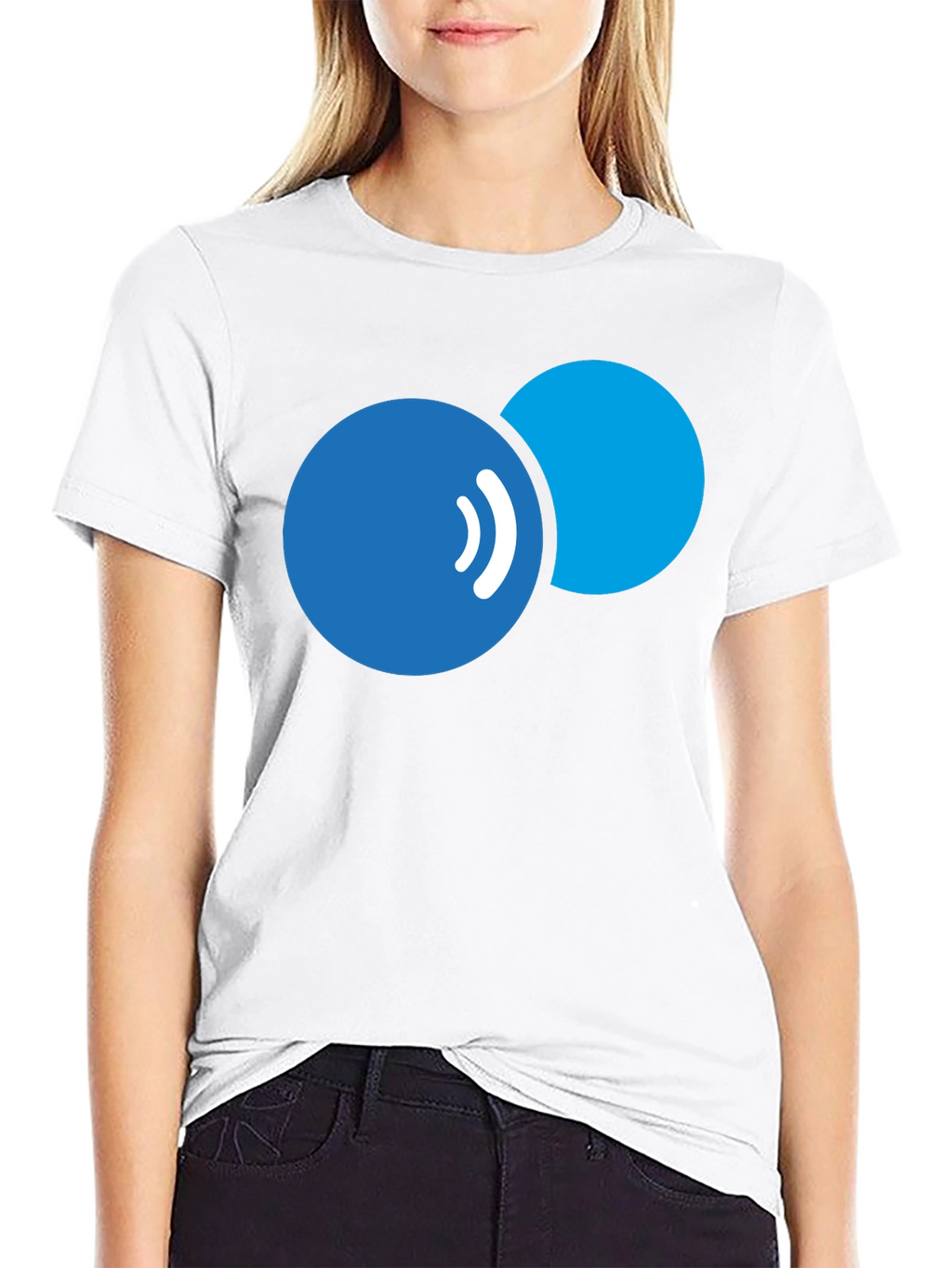 Abstract Bubbles Graphic Tee - Modern Black T-Shirt