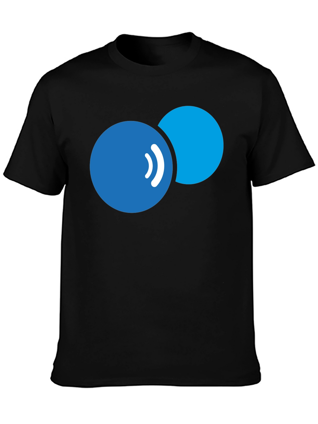Abstract Bubbles Graphic Tee - Modern Black T-Shirt