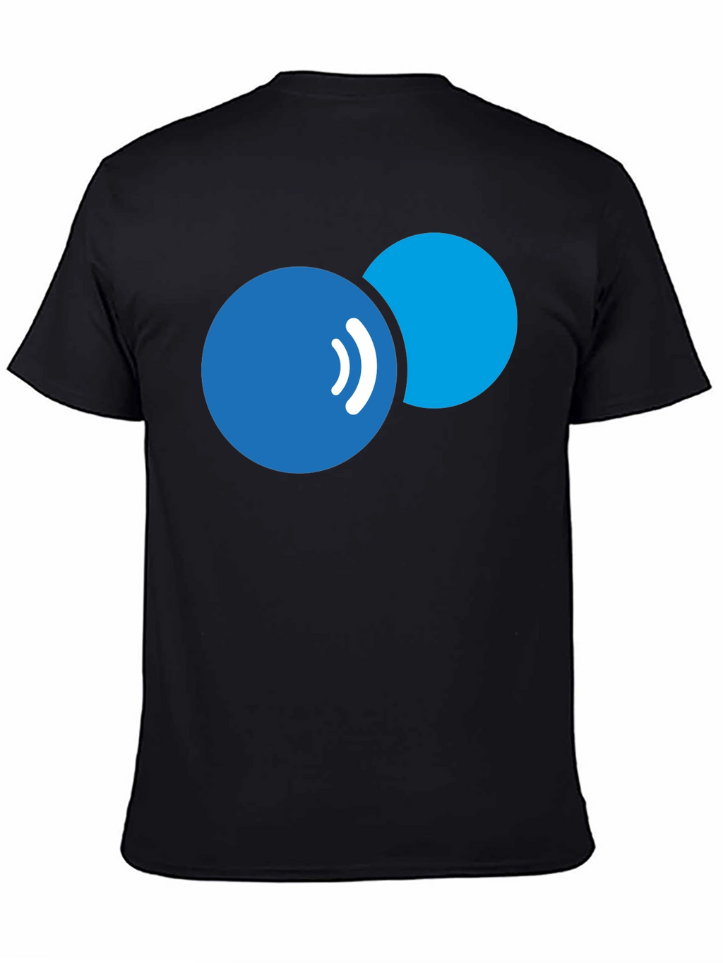 Abstract Bubbles Graphic Tee - Modern Black T-Shirt