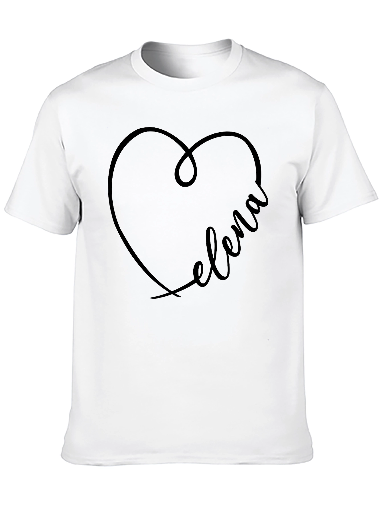 Elena Heart Graphic Tee - Stylish Black T-Shirt